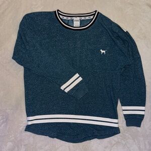 PINK Victoria's Secret Teal Crewneck Sweater